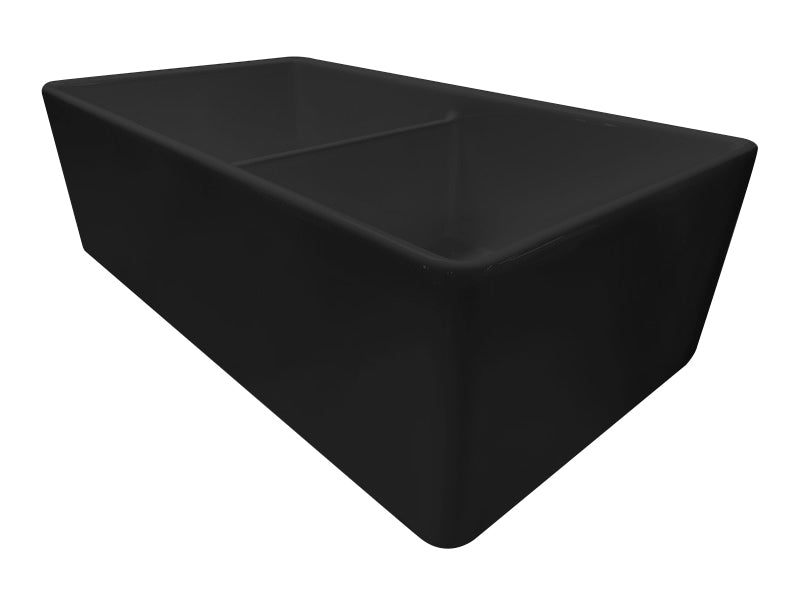 Novi 84 x 46 Fine Fireclay Matte Black Farmhouse Butler Sink