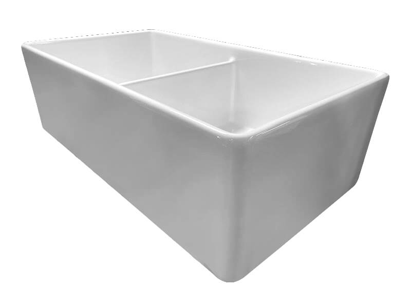 Novi 84 x 46 Fine Fireclay Gloss White Farmhouse Butler Sink
