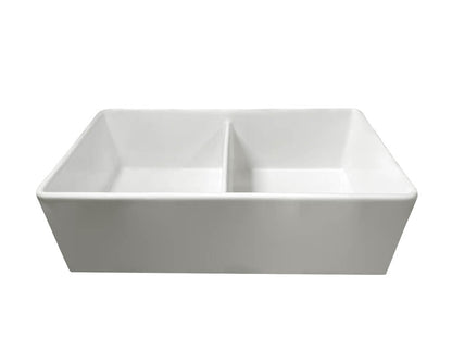 Novi 84 x 46 Fine Fireclay Matte White Farmhouse Butler Sink