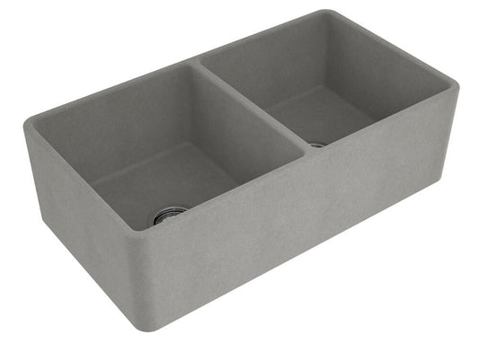 Novi 85 x 46 Fine Fireclay Concrete Look Farmhouse Butler Sink