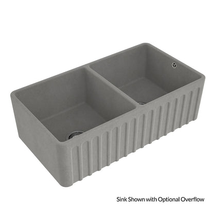 Novi 85 x 46 Fine Fireclay Concrete Look Farmhouse Butler Sink