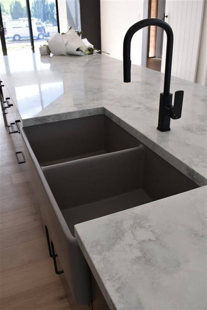 Novi 85 x 46 Fine Fireclay Concrete Look Farmhouse Butler Sink