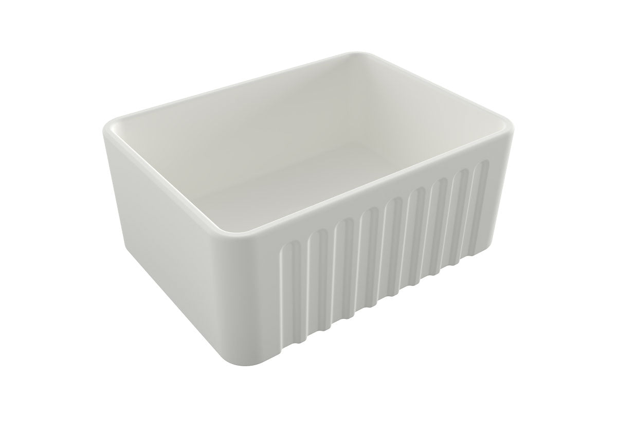 Novi 60 x 46 Fine Fireclay Matte White Farmhouse Butler Sink