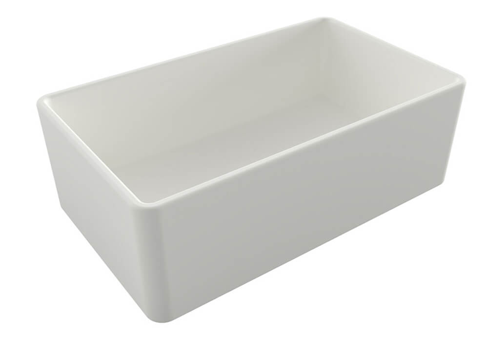 Novi 75 x 46 Fine Fireclay Matte White Farmhouse Butler Sink