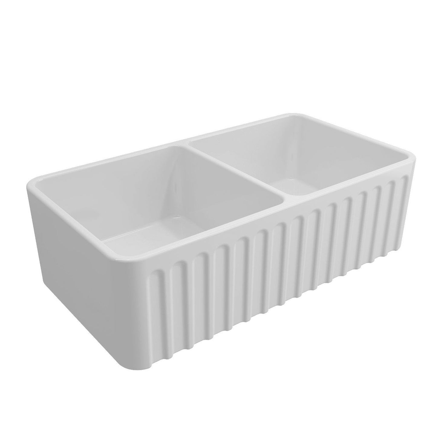 Novi 85 x 46 Fine Fireclay Gloss White Farmhouse Butler Sink