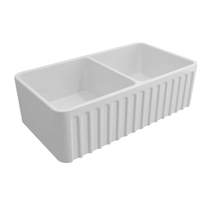 Turner Hastings Novi 85 x 46 Fireclay Double Butler Sink