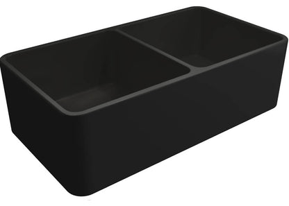 Novi 85 x 46 Fine Fireclay Matte Black Farmhouse Butler Sink