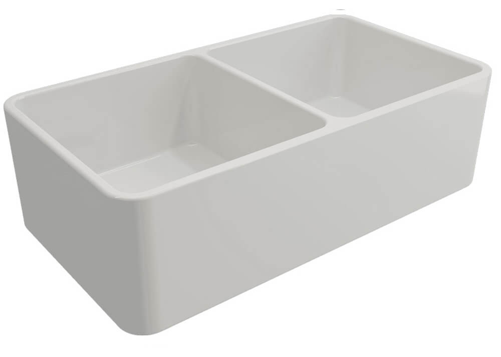 Novi 85 x 46 Fine Fireclay Matte White Farmhouse Butler Sink