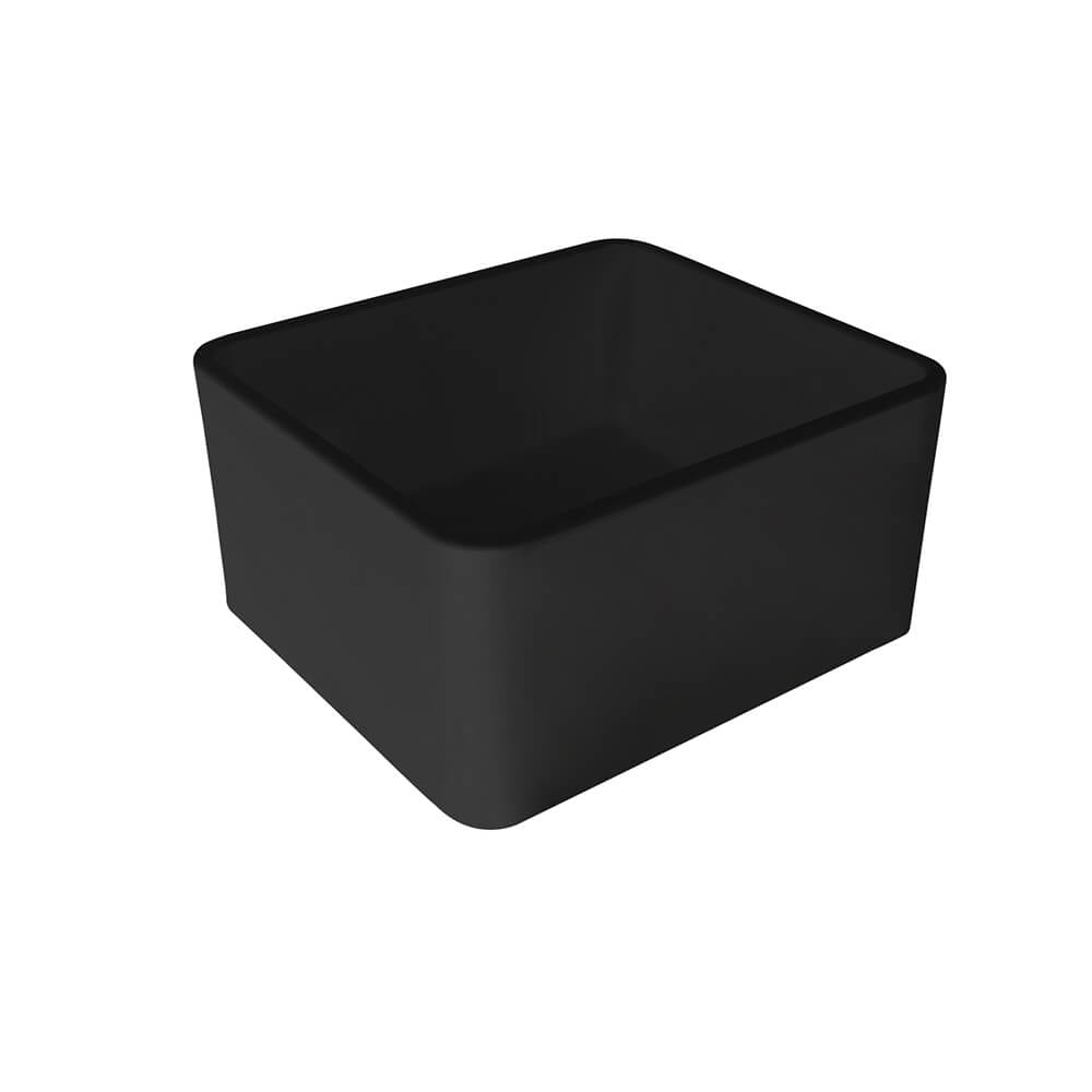 Novi 50 x 46 Fine Fireclay Matte Black Farmhouse Butler Sink