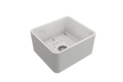Novi 50 x 46 Fine Fireclay Gloss White Farmhouse Butler Sink