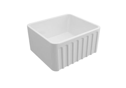 Novi 50 x 46 Fine Fireclay Matte White Farmhouse Butler Sink