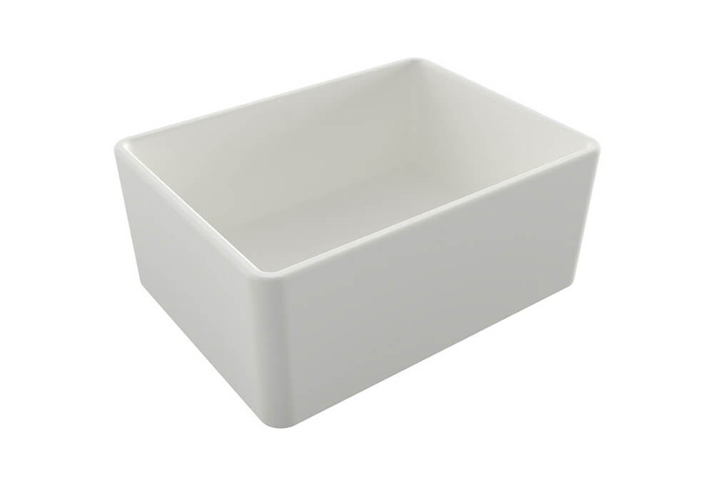 Novi 60 x 46 Fine Fireclay Matte White Farmhouse Butler Sink