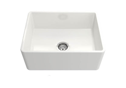 Novi 60 x 46 Fine Fireclay Gloss White Farmhouse Butler Sink