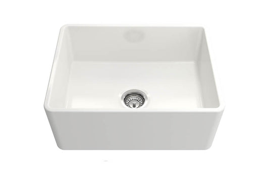 Novi 60 x 46 Fine Fireclay Gloss White Farmhouse Butler Sink