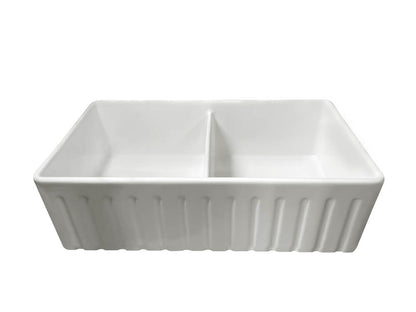 Novi 84 x 46 Fine Fireclay Matte White Farmhouse Butler Sink