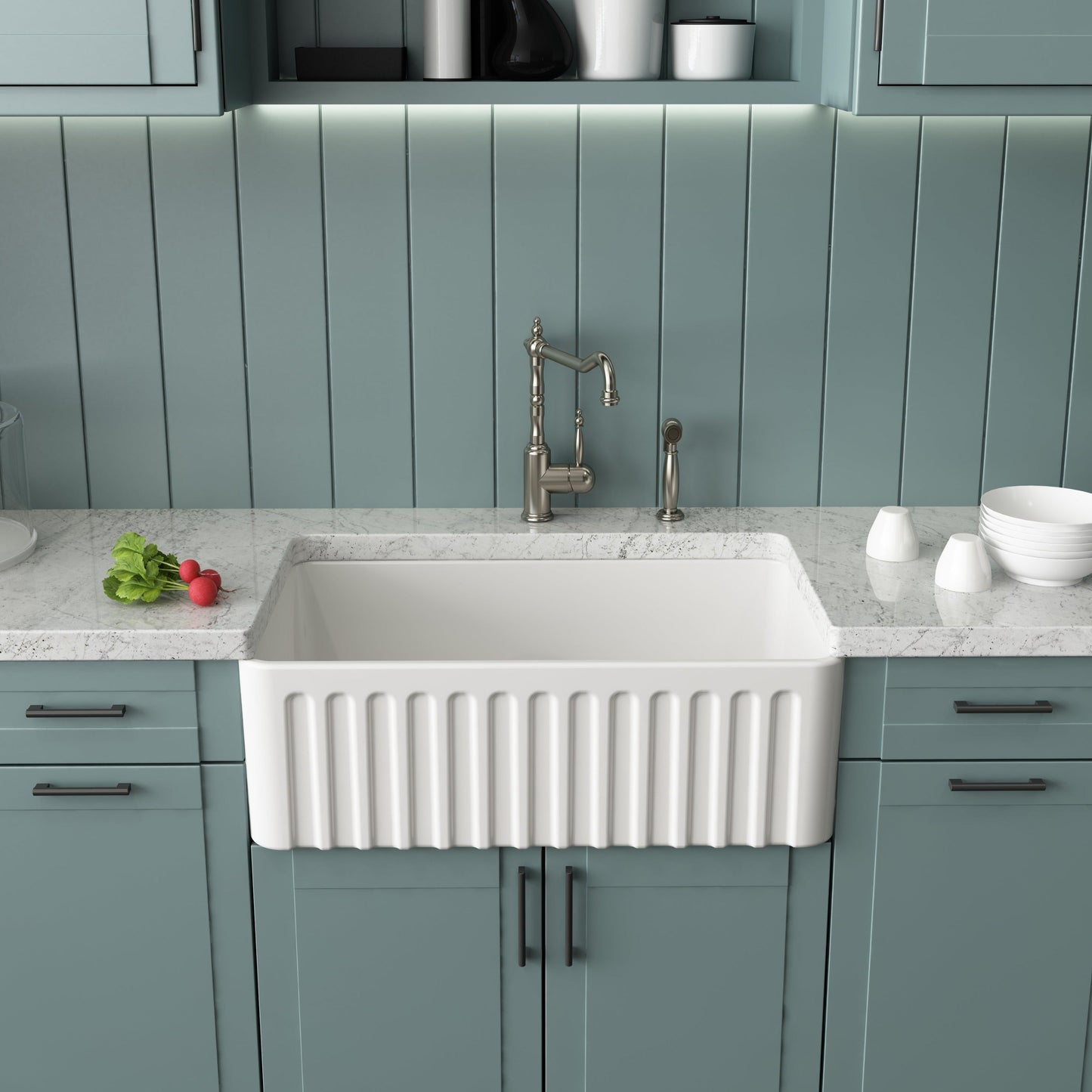 Turner Hastings Novi 76 x 46 Fireclay Single Butler Sink