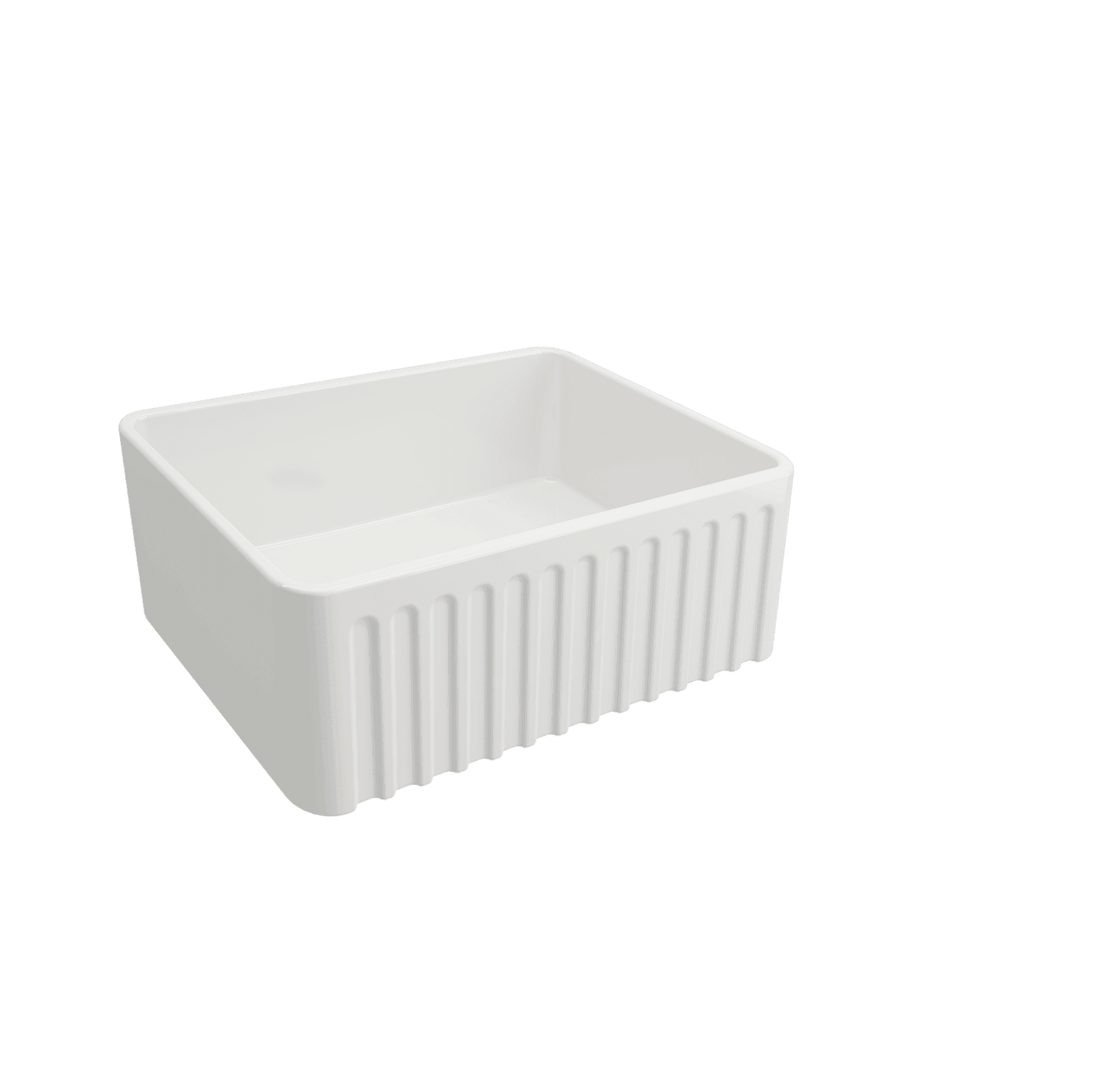 Novi 60 x 46 Fine Fireclay Gloss White Farmhouse Butler Sink