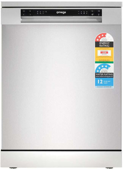 Omega 60cm Freestanding Dishwasher  Steel ODWF6014X