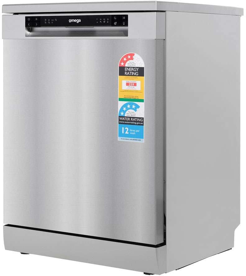Omega 60cm Freestanding Dishwasher  Steel ODWF6014X
