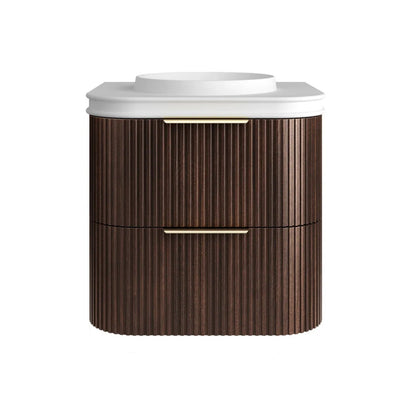 Otti Havana Fluted Curved Wall Hung Vanity with Moulded Top