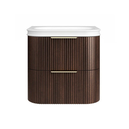 Otti Havana Fluted Curved Wall Hung Vanity with Moulded Top