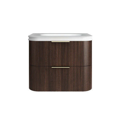 Otti Havana Fluted Curved Wall Hung Vanity with Moulded Top