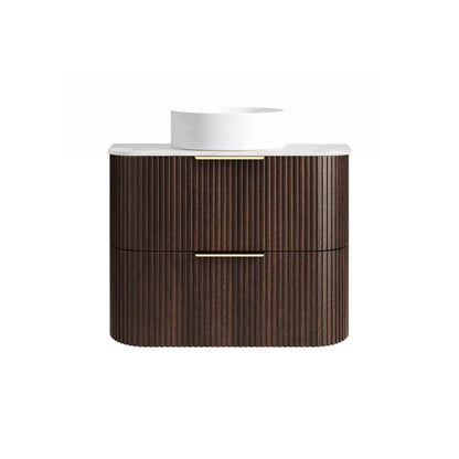 Otti Havana Fluted Curved Wall Hung Vanity with Stone Top