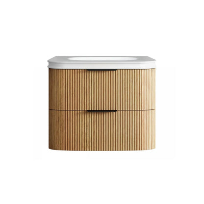 Otti Havana Fluted Curved Wall Hung Vanity with Moulded Top