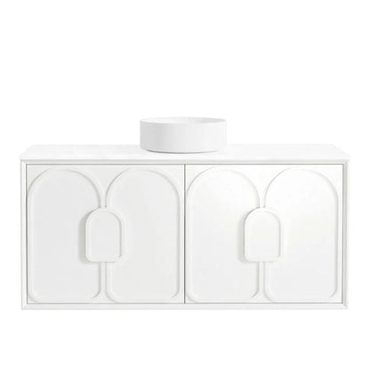 Otti Laguna Mk II Matte White Wall Hung Vanity with Matte White Top