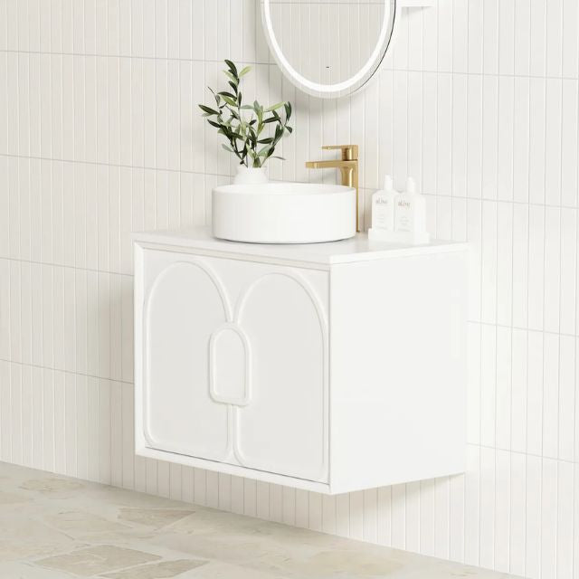 Otti Laguna Mk II Matte White Wall Hung Vanity with Matte White Top