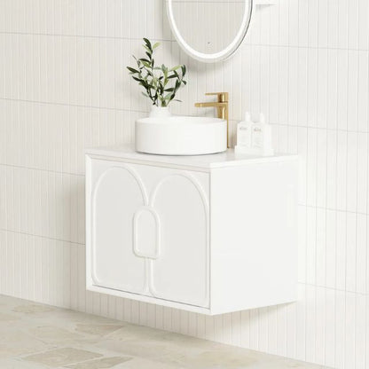 Otti Laguna Mk II Matte White Wall Hung Vanity with Matte White Top
