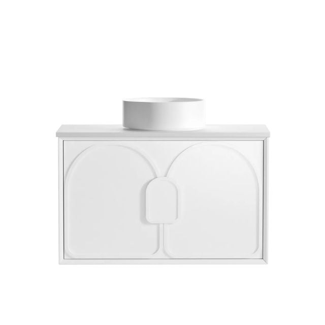 Otti Laguna Mk II Matte White Wall Hung Vanity with Matte White Top
