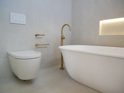 Blanche 162 x 77 TitanCast Solid Surface Freestanding Bath - Satin Silk White