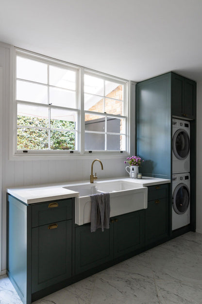Patri 100 x 47 Fine Fireclay Double Bowl Farmhouse Butler Sink