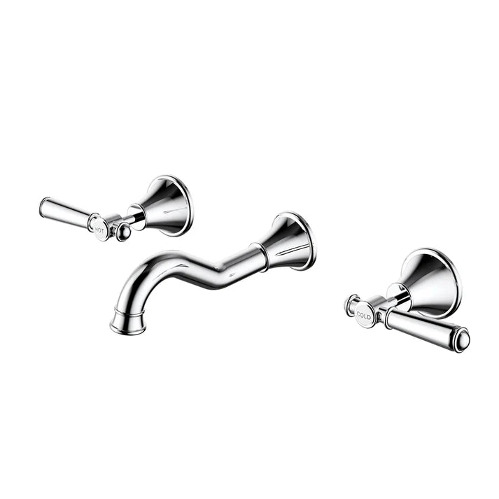 Clasico Bath Tap Set - Chrome / Standard Handle