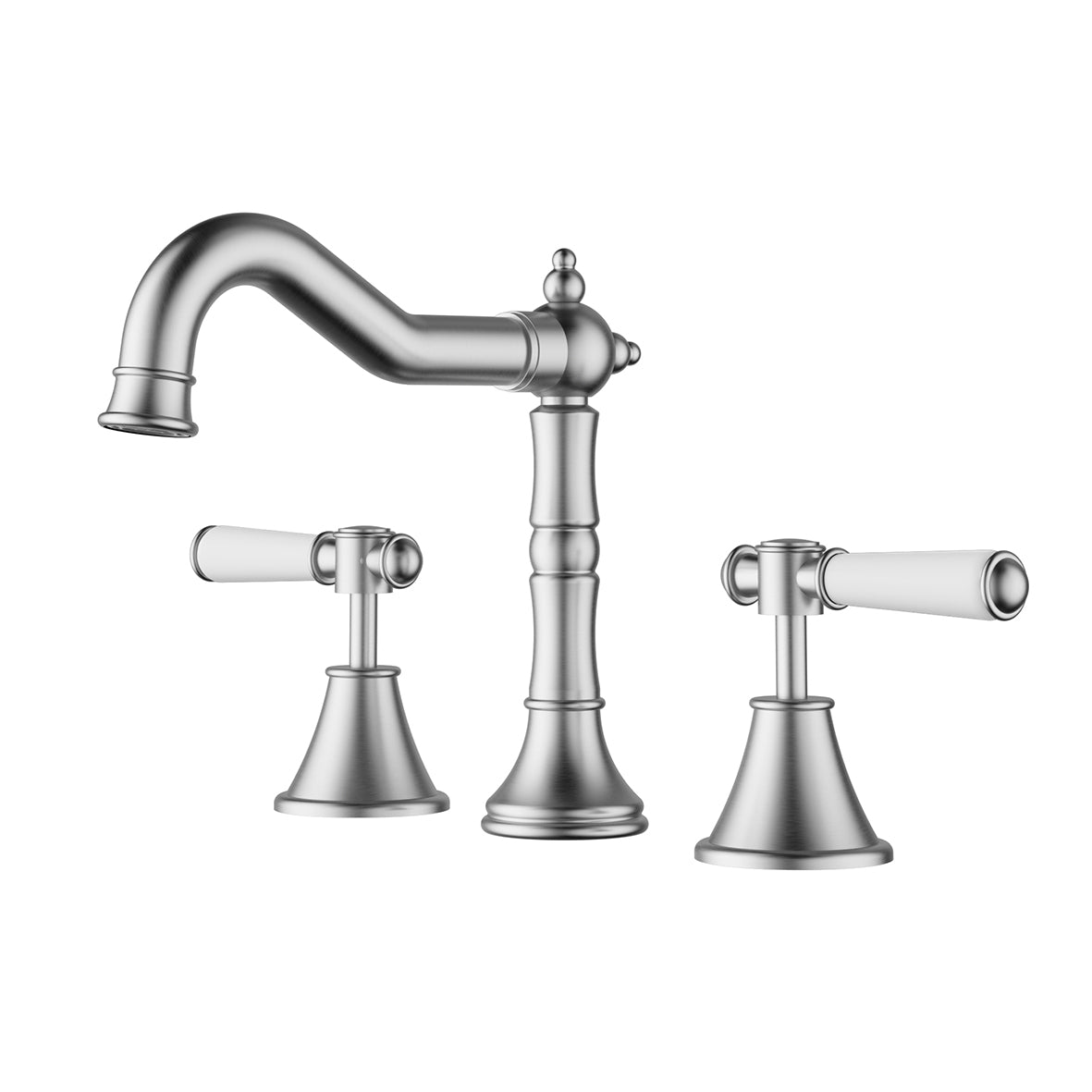 Clasico Basin Tap Set - brushed-nickel / Standard Handle