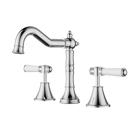 Clasico Basin Tap Set - Chrome / Ceramic Handle