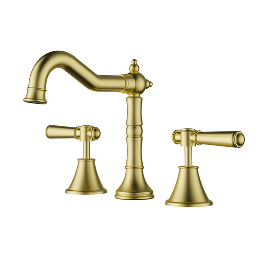 Clasico Basin Tap Set - brushed-gold / Standard Handle