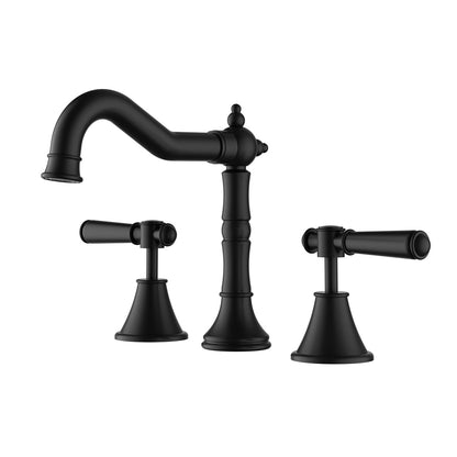 Clasico Basin Tap Set - matt-black / Standard Handle