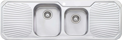 Oliveri Petite 1 & 3/4 Bowl Inset Sink With Double Drainer PE341