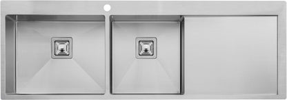 Oliveri 1 & 3/4 Double Left Hand Bowl Inset Sink With Drainer PR1111