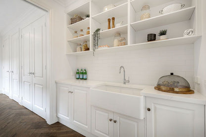 Novi 75 x 46 Fine Fireclay Gloss White Farmhouse Butler Sink
