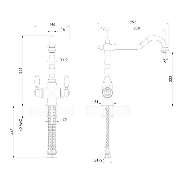 Providence Double Sink Mixer