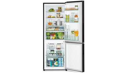 Hitachi 303L Bottom Mount Fridge - Brilliant Silver