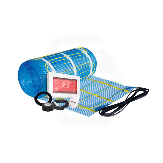 ThermoGroup Thermonet 150-200W/m² Undertile/In Screed Heating Kit with White/Black Dual Thermostat