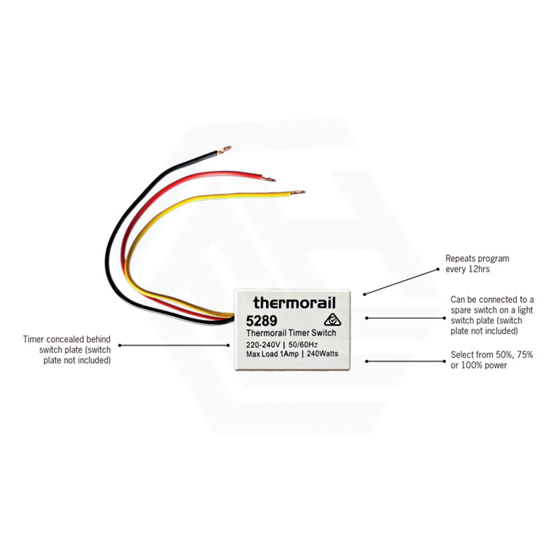 ThermoGroup Thermorail Eco Timer ONLY & Switch Plate Available