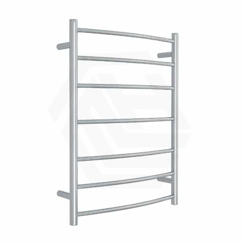 ThermoGroup 600x800x150mm 240V Budget Curved Round Ladder Heated Towel Rail 7 Bars   Steel