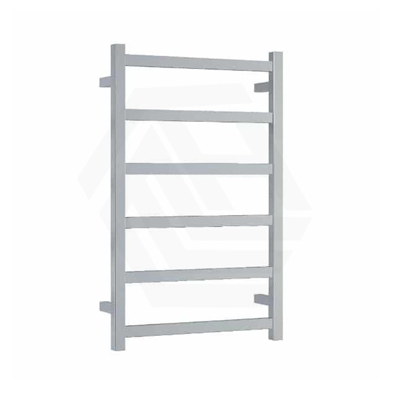 ThermoGroup 500x800x120mm 240V Budget Straight Square Ladder Heated Towel Rail 6 Bars   Steel