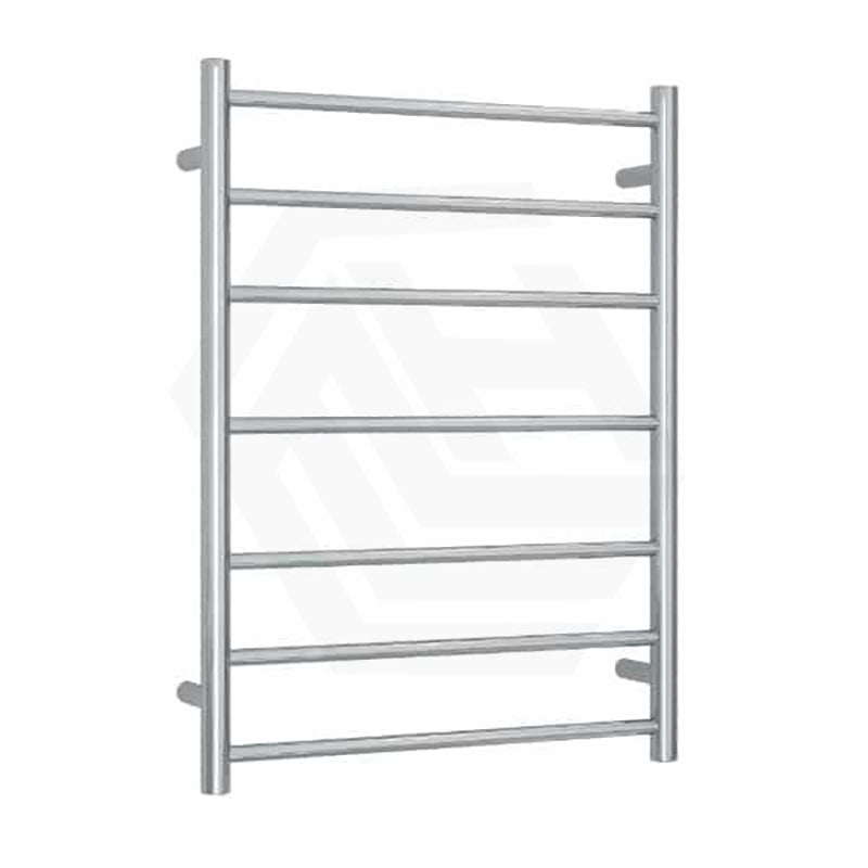 ThermoGroup 600x800x122mm 240V Budget Straight Round Ladder Heated Towel Rail 7 Bars   Steel