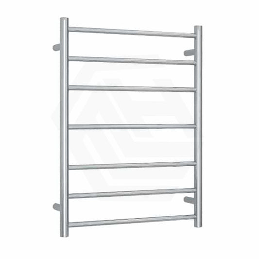 ThermoGroup 600x800x122mm 240V Budget Straight Round Ladder Heated Towel Rail 7 Bars   Steel